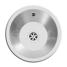 Arco Mini Bowl Brushed Steel (Inc Waste)