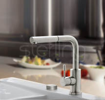 Steel Shower S/Lever P/out S/Steel