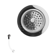 90mm Deluxe Waste & Overflow & Spigot Chrome