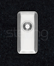 Salsa Half Bowl B/Steel (Inc Waste)