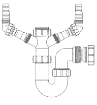 SINK WASTE TRAP WM11 SINGLE BOWL PLUMBING KIT